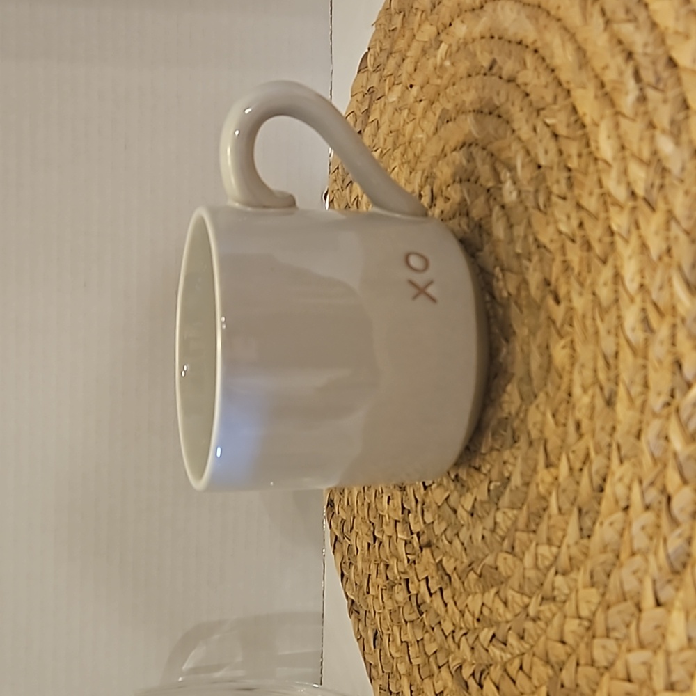 Hearth & Hand Stoneware Cream Body Pink XO Coffee Tea Mug